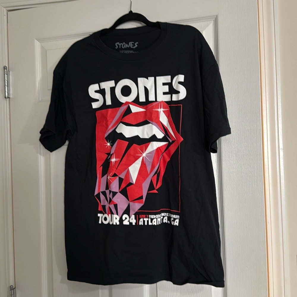 Rolling Stones official merch black shirt. Brand new, never worn. Size L.